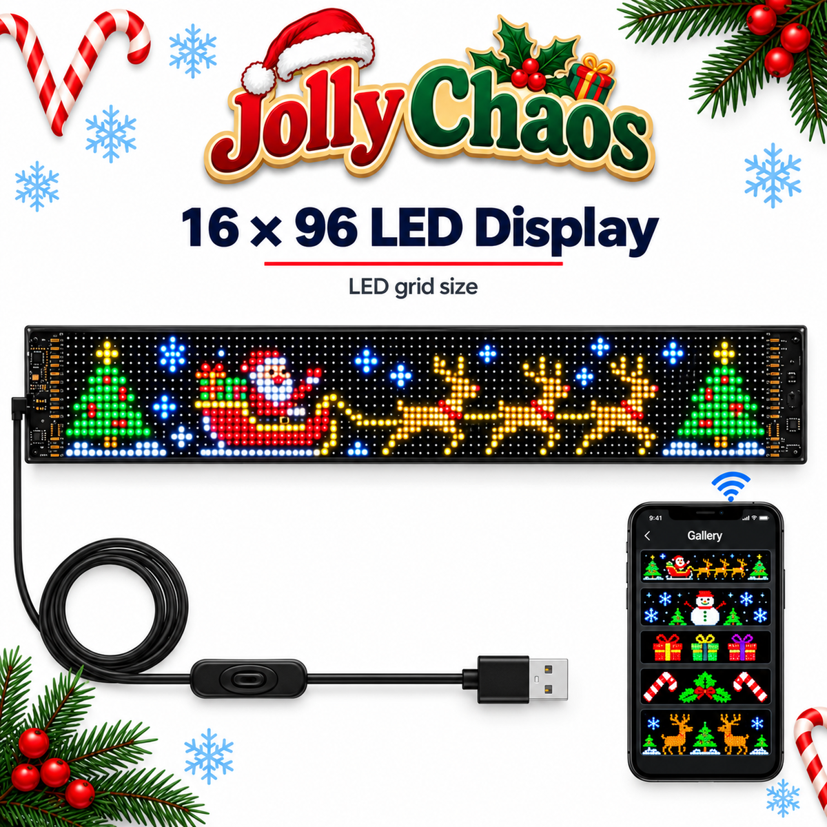 Jolly Chaos™ LED Pixel Display