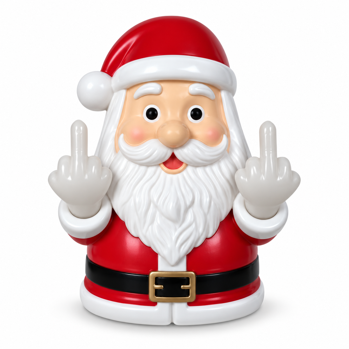Naughty Santa LED decoration front view