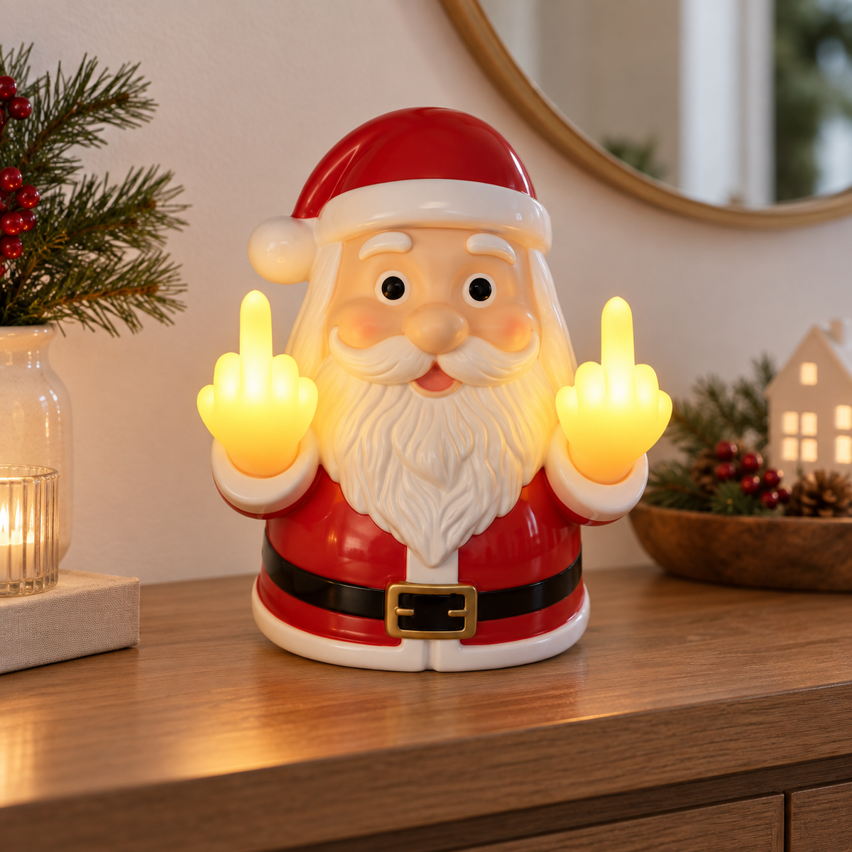 Naughty Santa LED Holiday Light