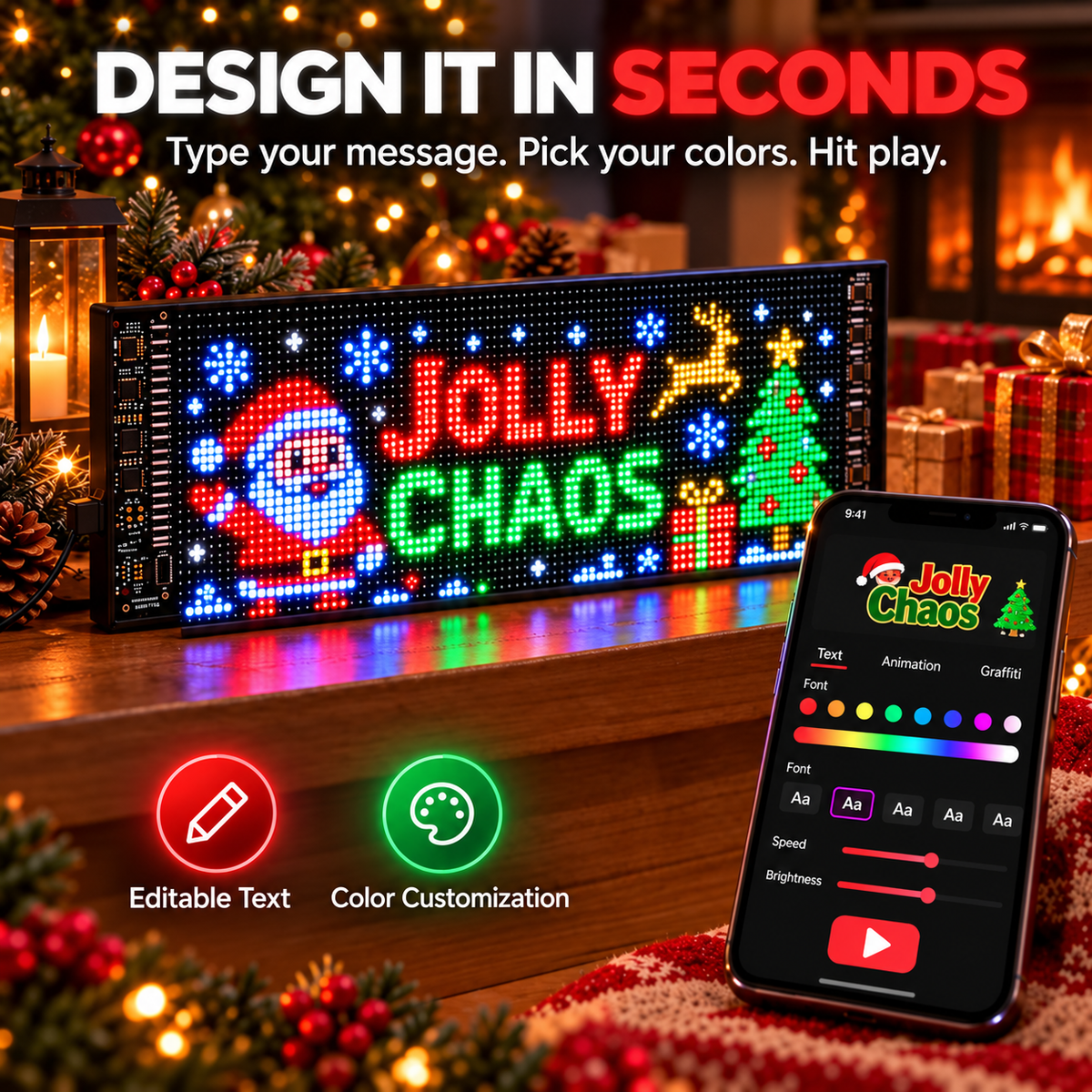 Jolly Chaos™ LED Pixel Display