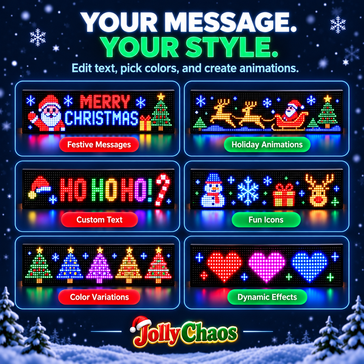 Jolly Chaos™ LED Pixel Display